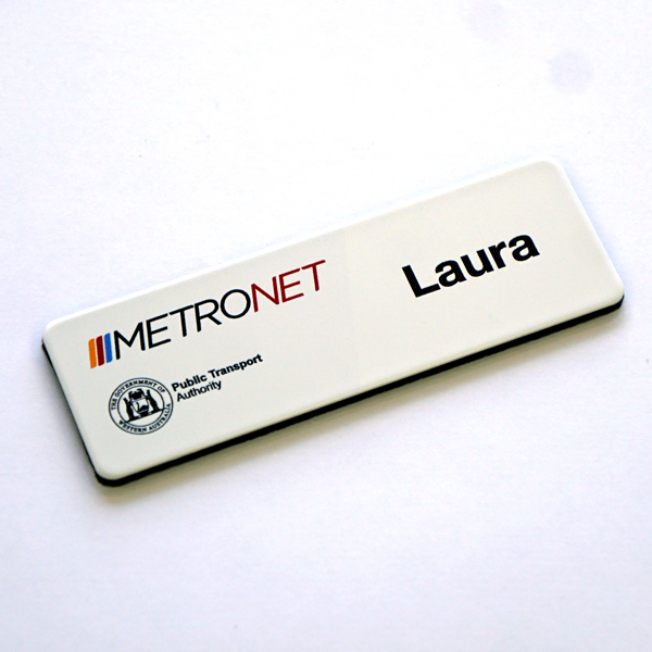 White Metal Name Badge